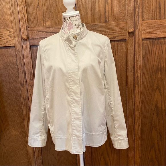 J. Jill Khaki Button Up Jacket - Picture 1 of 6